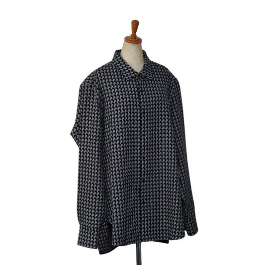 LOUIS VUITTON Louis Vuitton RM192 RDQ HHS66W Long-Handy Wool/Polyester Black Grey T-Shirt