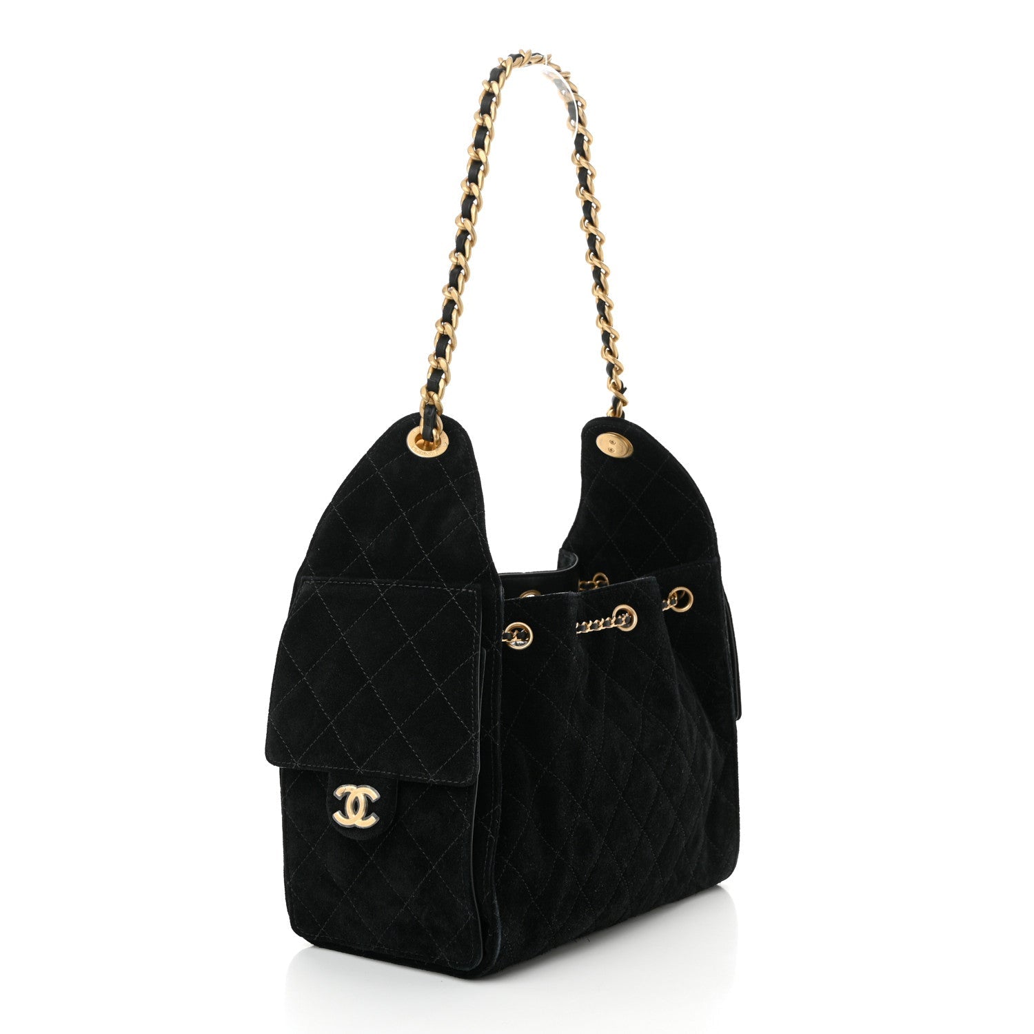 Chanel Suede Quilted Small Chanel 25 Handbag - Rovelle Bags