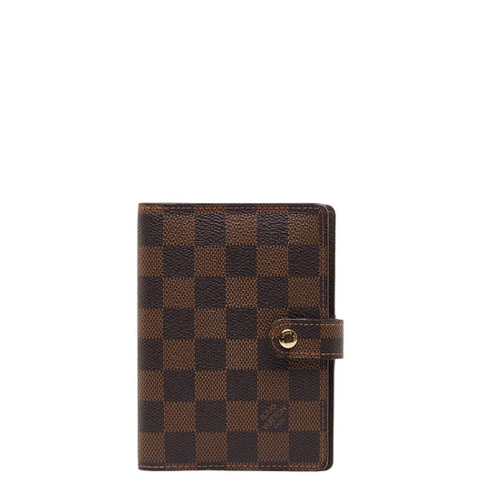 Louis Vuitton Damier Agenda PM Handbook Cover 6 s R20700 Brown PVC Leather Louis Vuitton