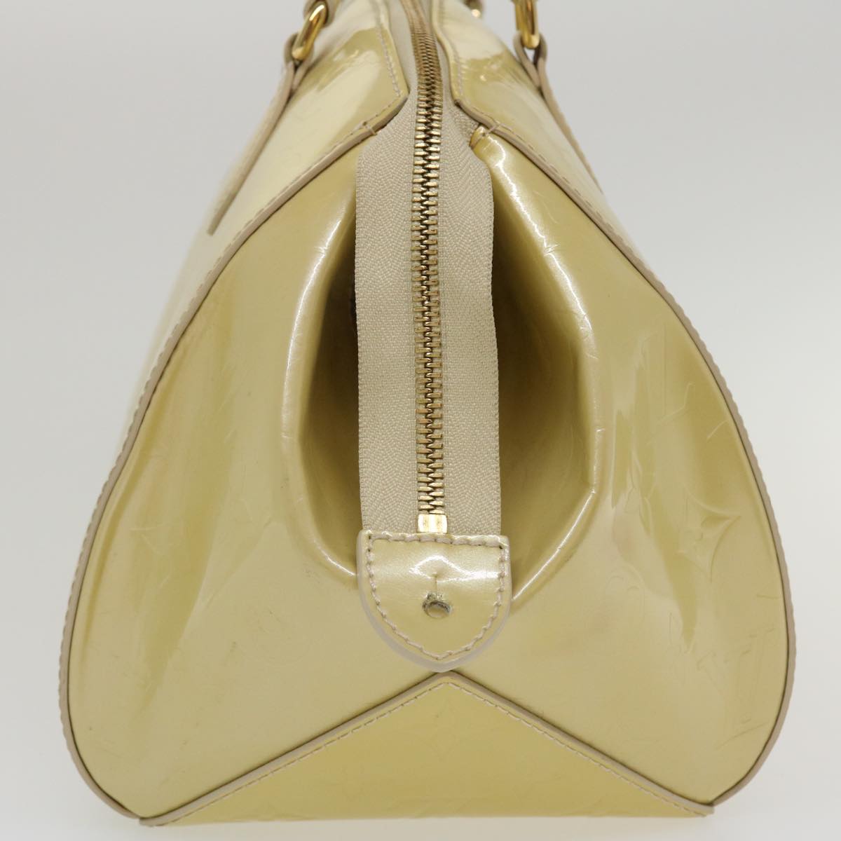 LOUIS VUITTON Monogram Vernis Sherwood GM Hand Bag Broncorail M91487 Auth ac1780