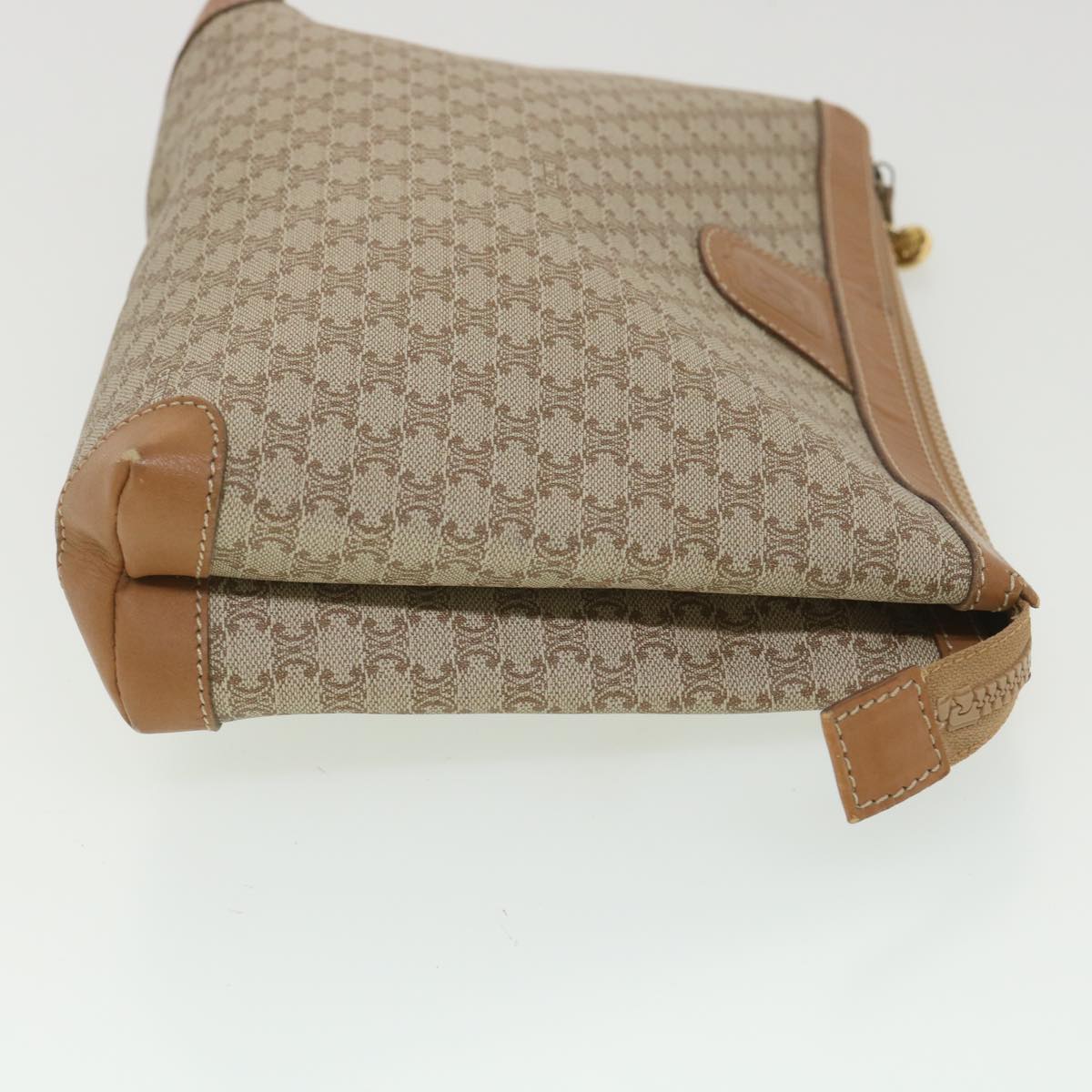 Luxury CELINE Macadam Canvas Clutch Bag Beige ac1845