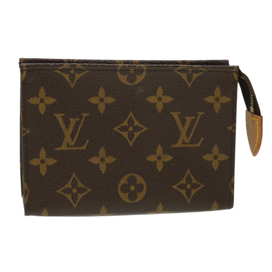 LOUIS VUITTON Monogram Poche Toilette 15 Pouch M47546 LV Auth ac1915