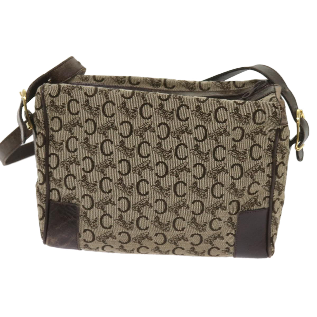 Luxury CELINE C Macadam Canvas Shoulder Bag Brown ac2739