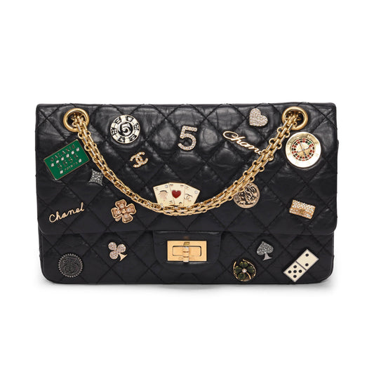 Chanel Black Quilted Calfskin Casino Lucky Flap Bag - Rovelle Bags
