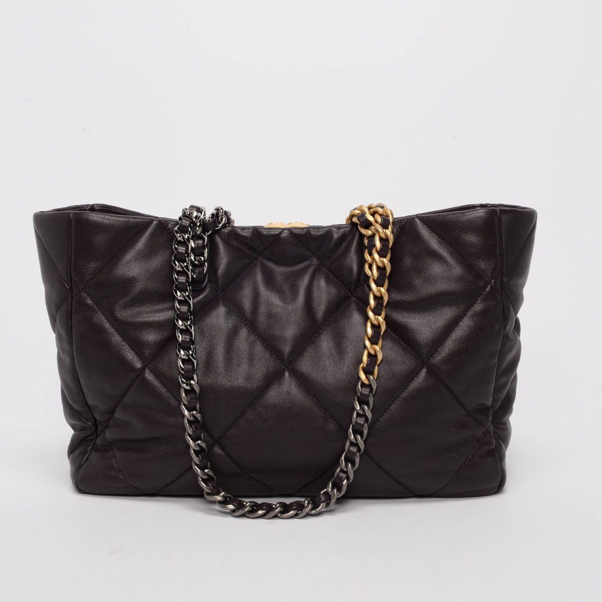 Chanel Aubergine Quilted Lambskin 19 East Tote Bag - Rovelle Bags