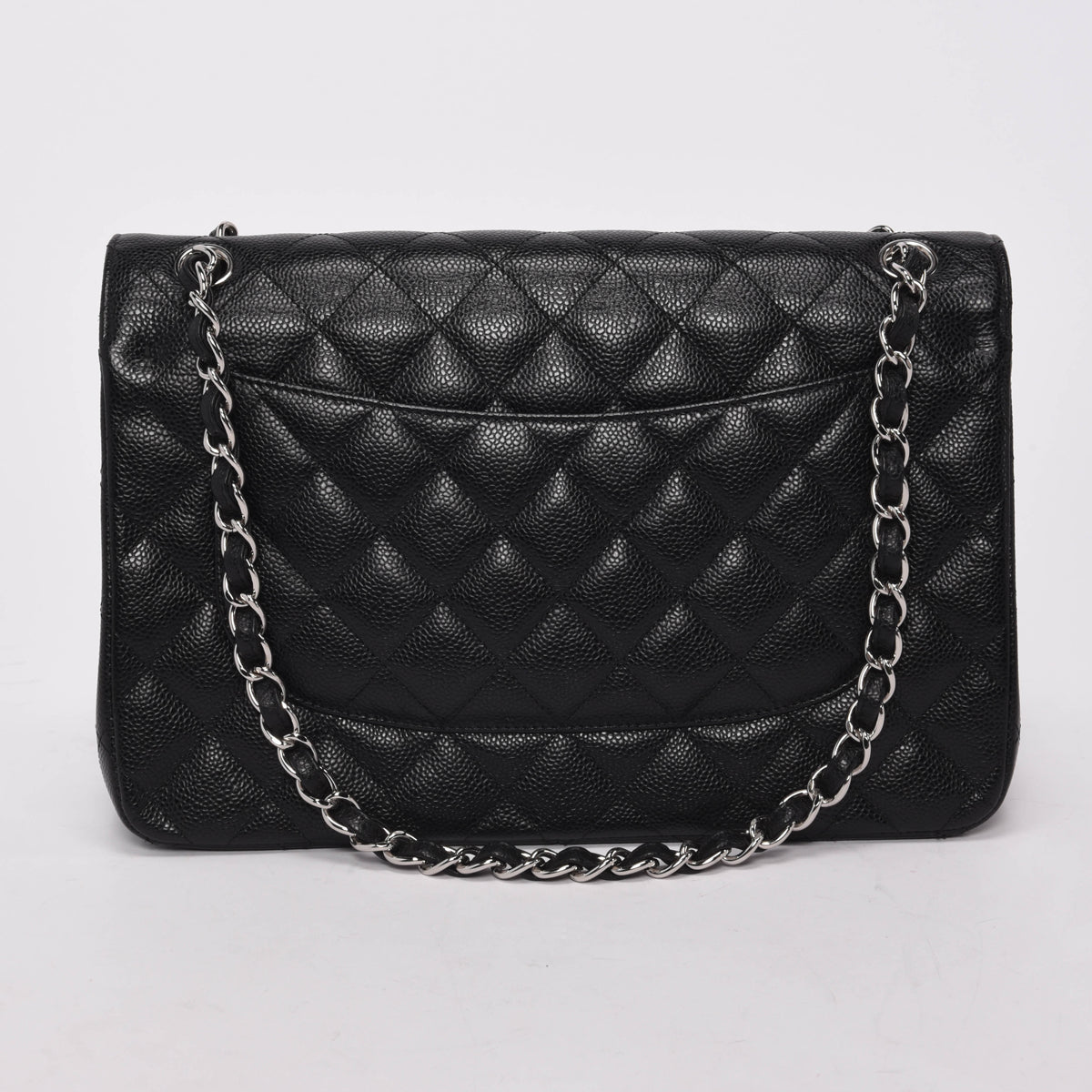 Chanel Black Quilted Caviar Large Classic Flap Bag - Rovelle Bags