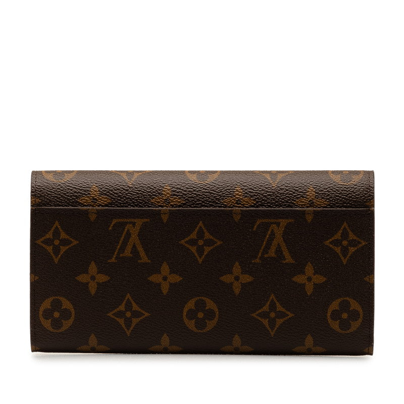 Louis Vuitton Monogram Portefolio Sarah Long Wallet M60531 Brown PVC Leather Louis Vuitton