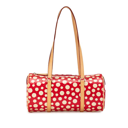 Louis Vuitton LV YK Monogram Vernis Papillon 30 Dot Infinity Handbag M91425 Red Rouge Patent Leather Louis Vuitton