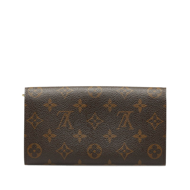 Louis Vuitton Monogram Port Monet Credit Long Wallet M61725 Brown PVC Leather Louis Vuitton