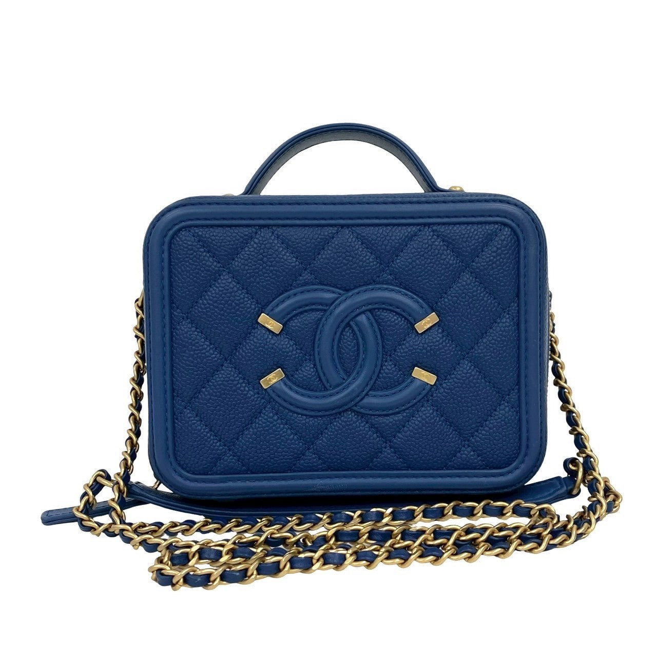 Chanel CC Filigree Caviar Leather Shoulder Shoulder Bag - Rovelle Bags