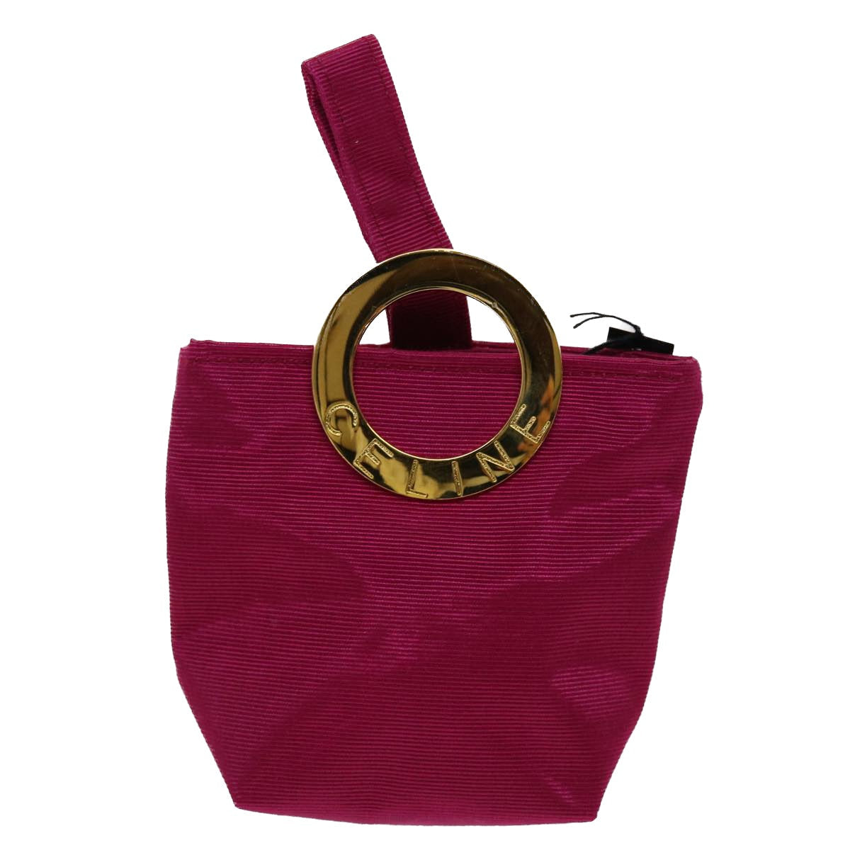 Luxury CELINE Circle Pouch Nylon Pink am4821