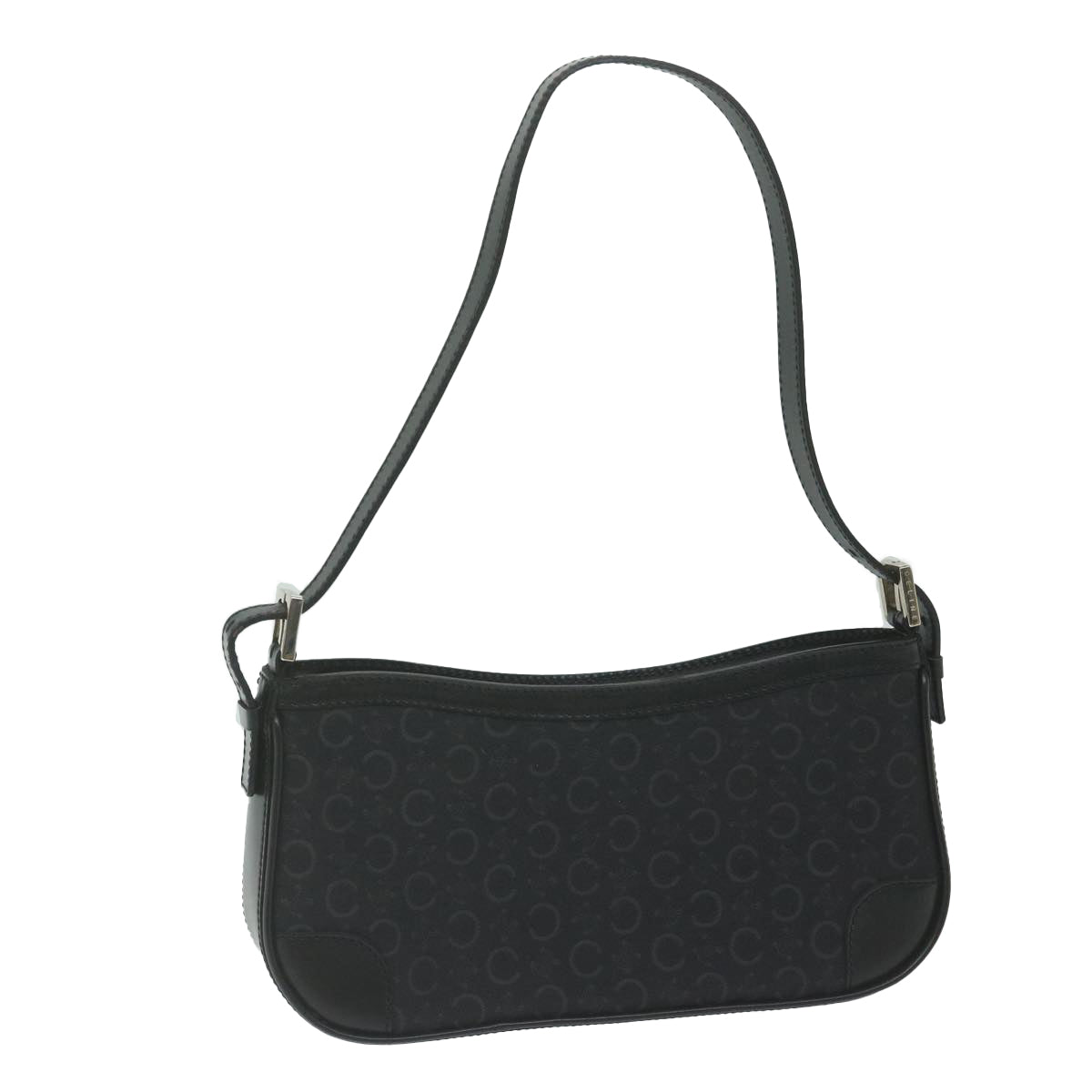 Luxury CELINE C Macadam Canvas Shoulder Bag Black am5538