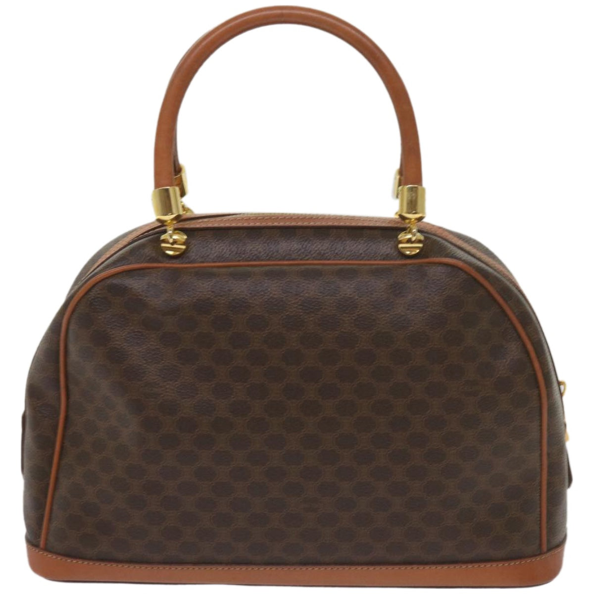 Luxury CELINE Macadam Canvas Hand Bag PVC Brown am5897