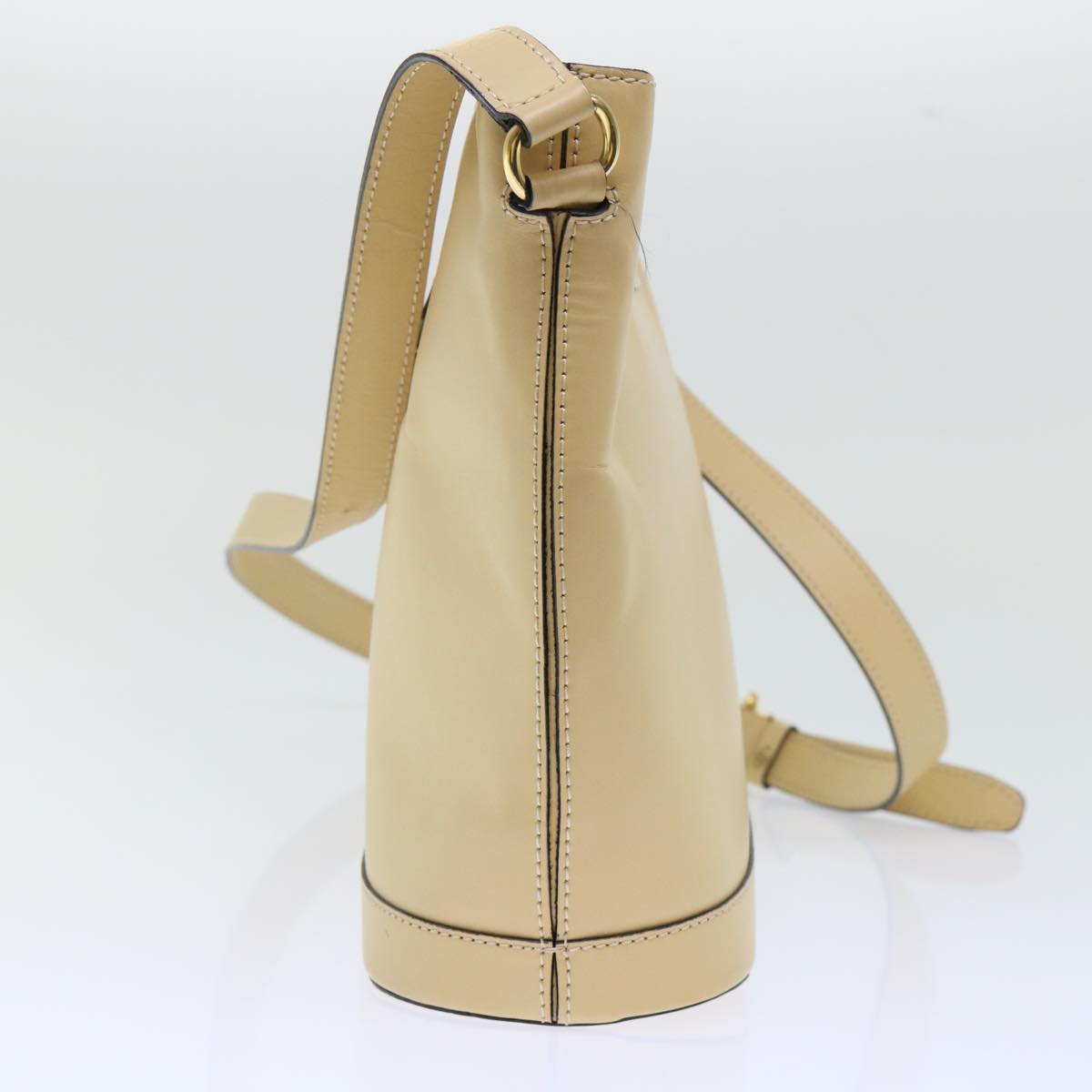 Luxury CELINE Shoulder Bag Leather Beige ar10051B