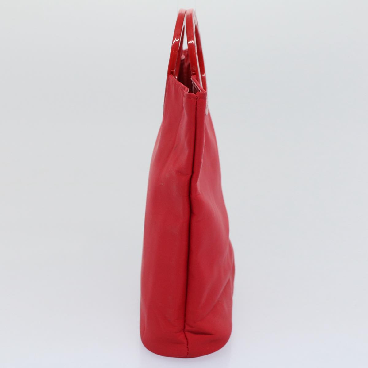 Luxury CELINE Circle Hand Bag Nylon Red ar10732