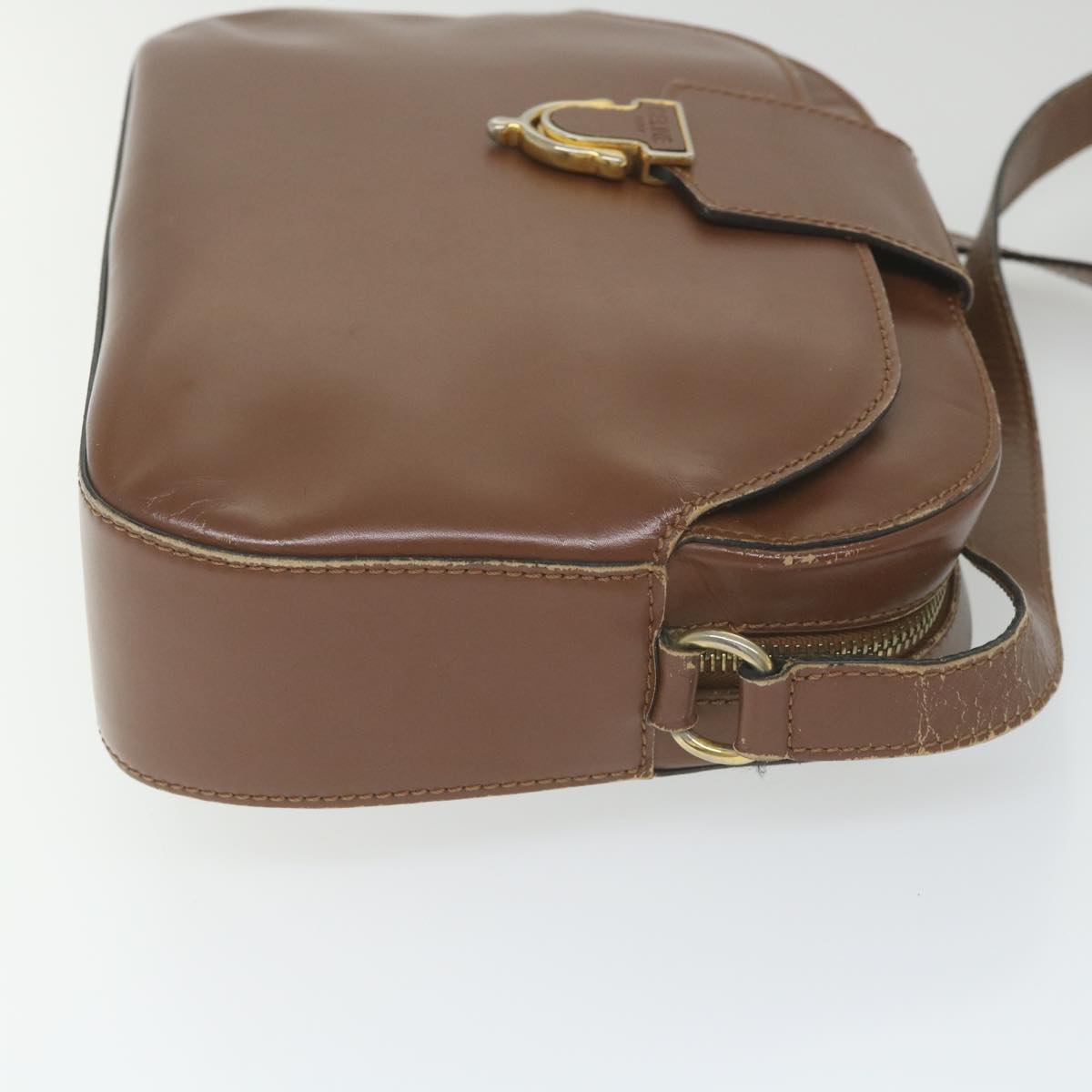 Luxury CELINE Shoulder Bag Leather Brown ar10843B