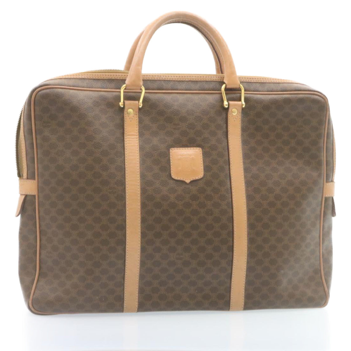 Luxury CELINE Macadam Canvas Hand Bag Brown ar6250