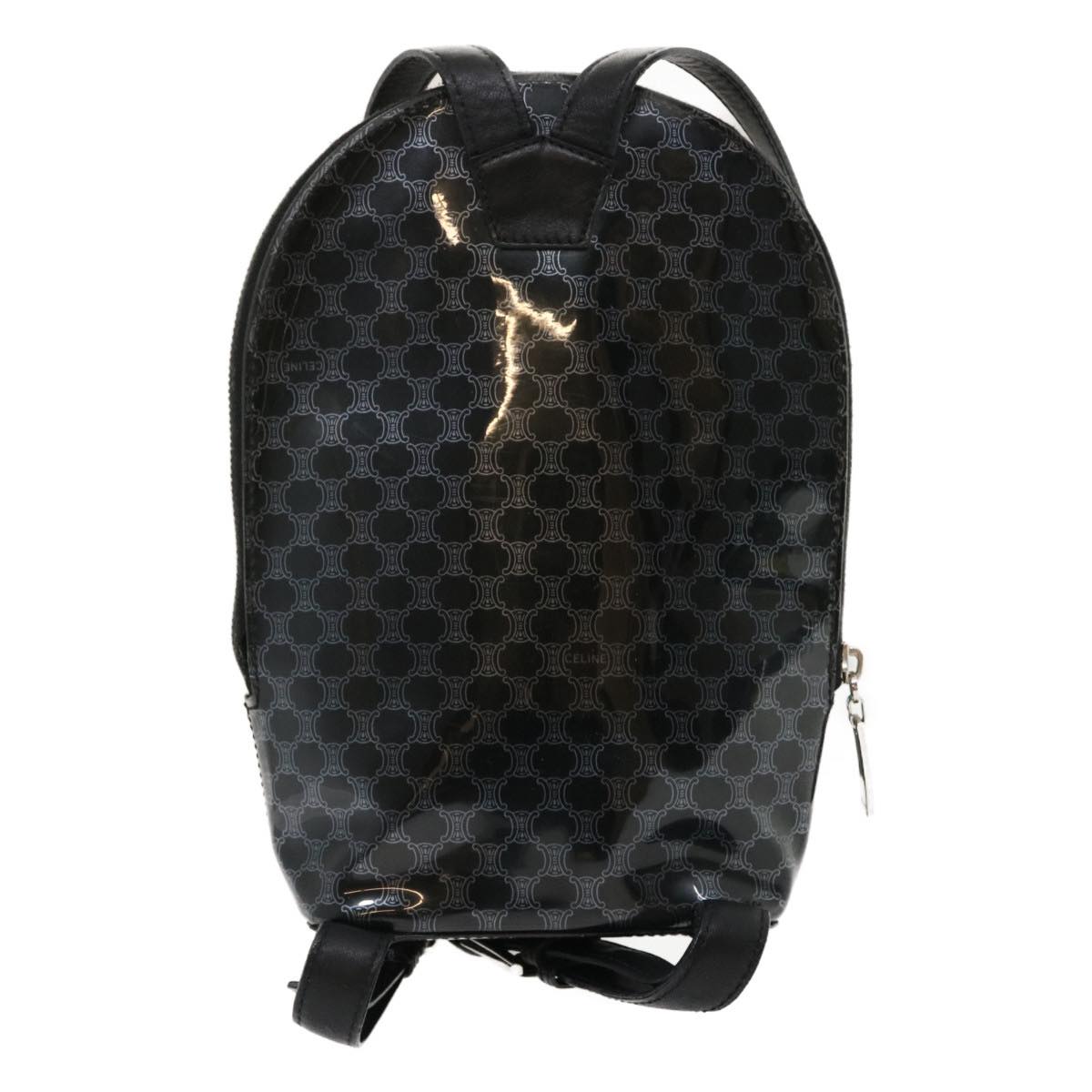 Luxury CELINE Macadam Backpack Vinyl Black ar6749