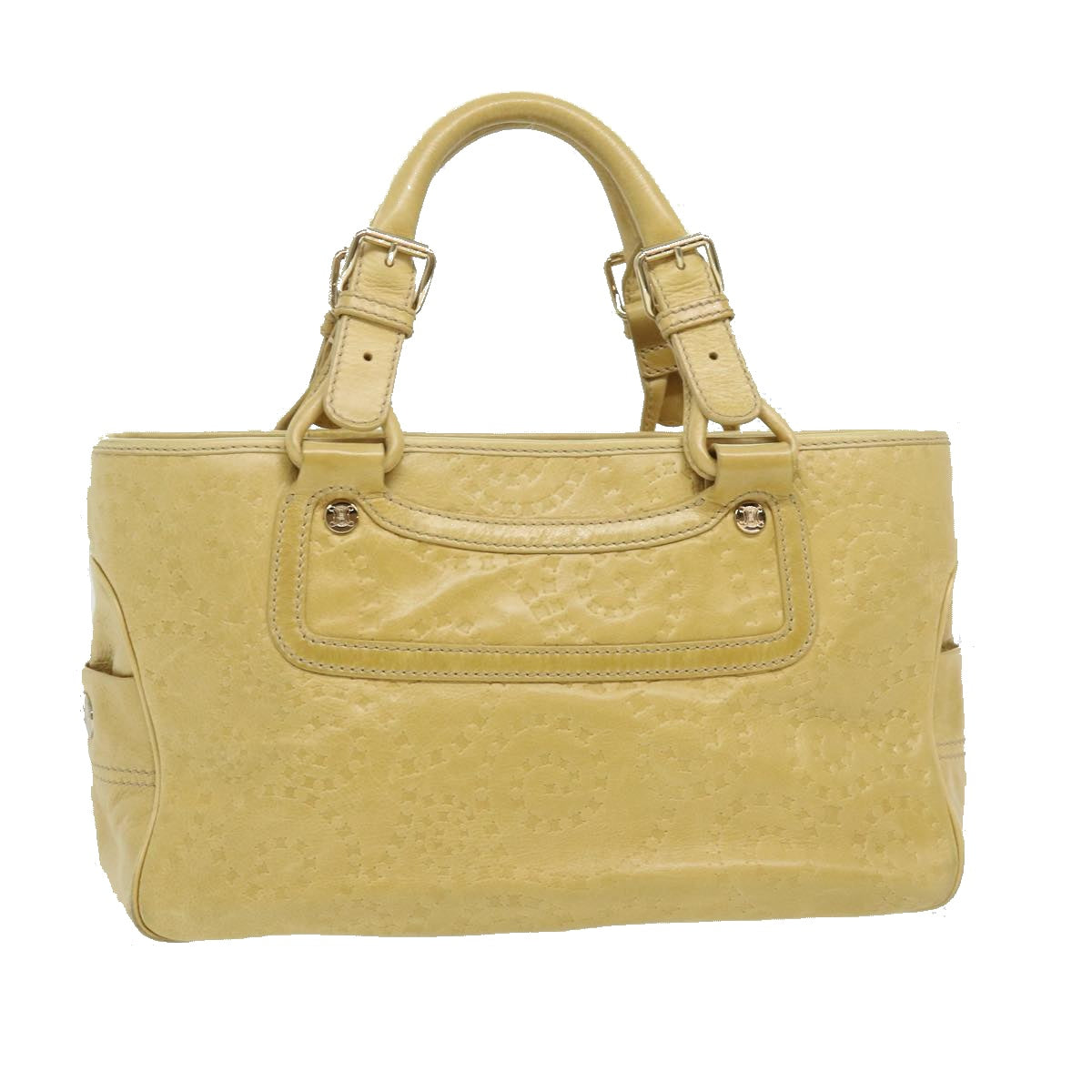 Luxury CELINE Boogie Bag Shoulder Bag Leather Beige ar7127