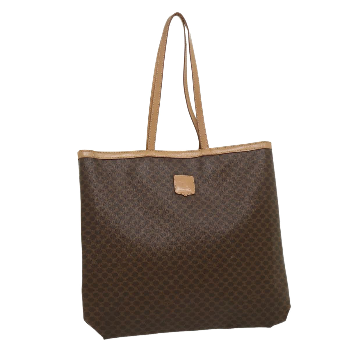 Luxury CELINE Macadam Canvas Tote Bag Brown ar7191