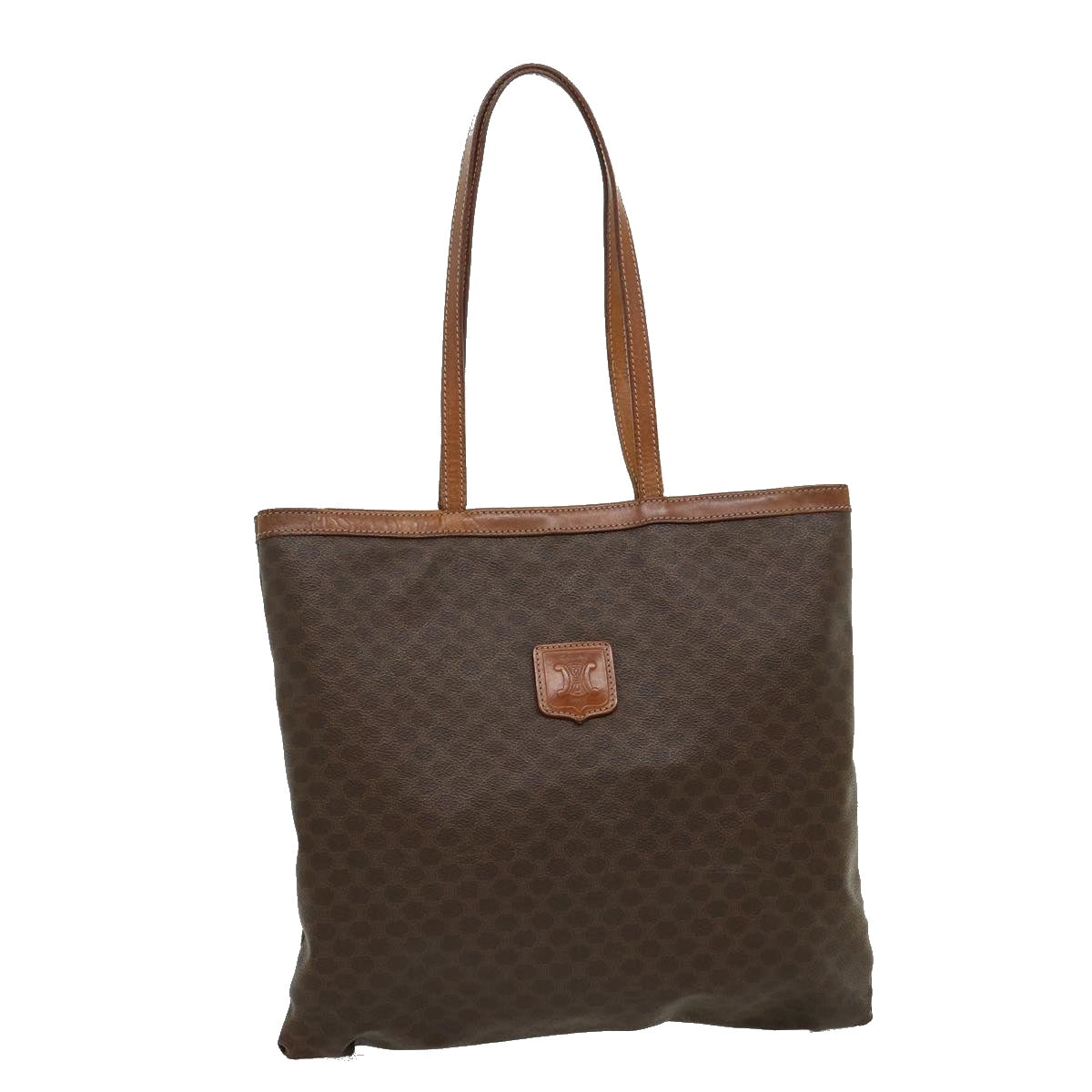 Luxury CELINE Macadam Canvas Tote Bag Brown ar7192