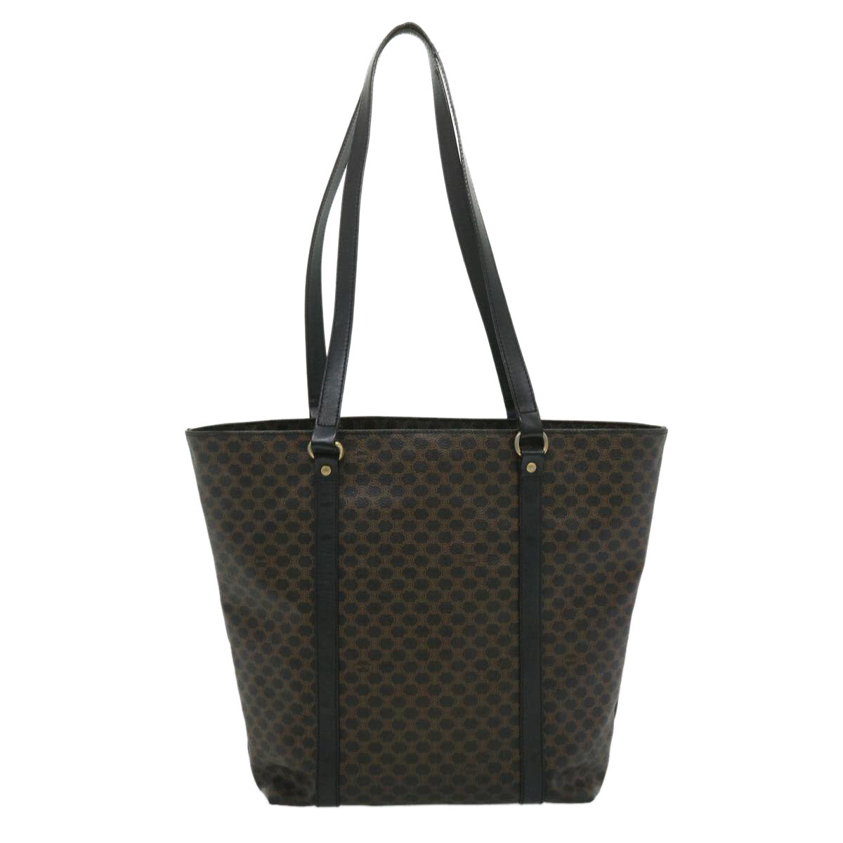 Luxury CELINE Macadam Canvas Tote Bag Black ar7450
