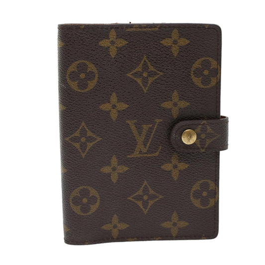 LOUIS VUITTON Monogram Agenda PM Day Planner Cover R20005 LV Auth ar9691B