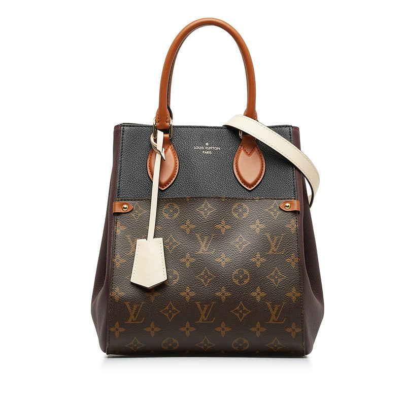 Louis Vuitton Monogram Foldtott MM Handbag 2WAY M45409 Wine Red PVC Leather Louis Vuitton