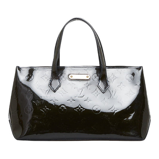 Louis Vuitton Monogram Verney Wilshere PM Handbag M91451 Blue Amphitheater Black Patent Leather Louis Vuitton