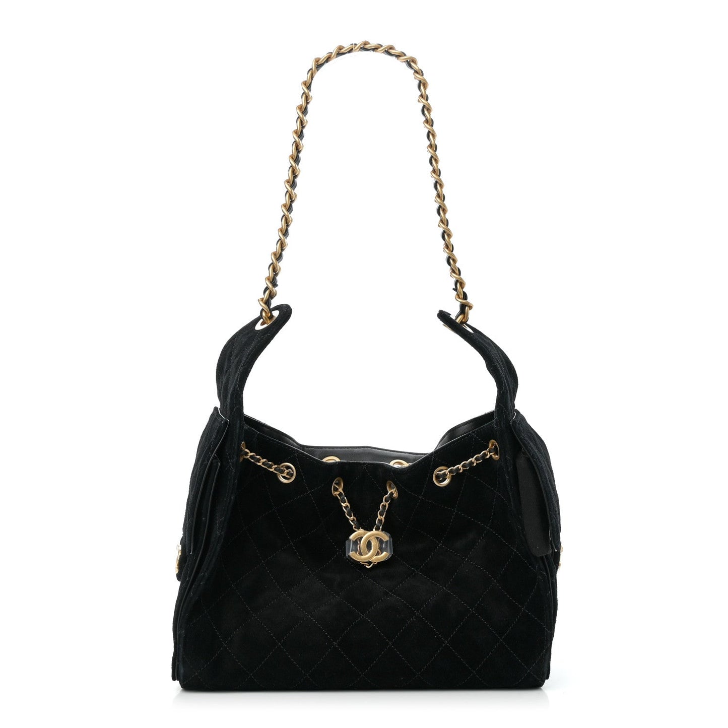 Chanel Suede Quilted Small Chanel 25 Handbag - Rovelle Bags