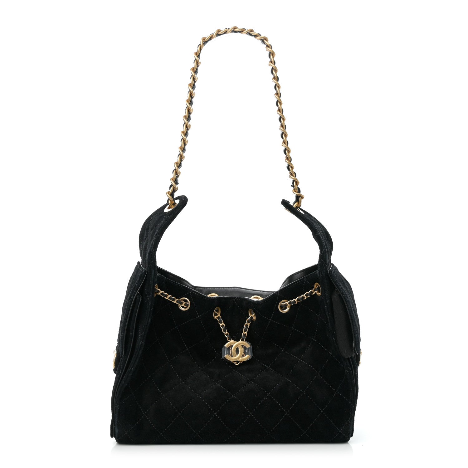 Chanel Suede Quilted Small Chanel 25 Handbag - Rovelle Bags
