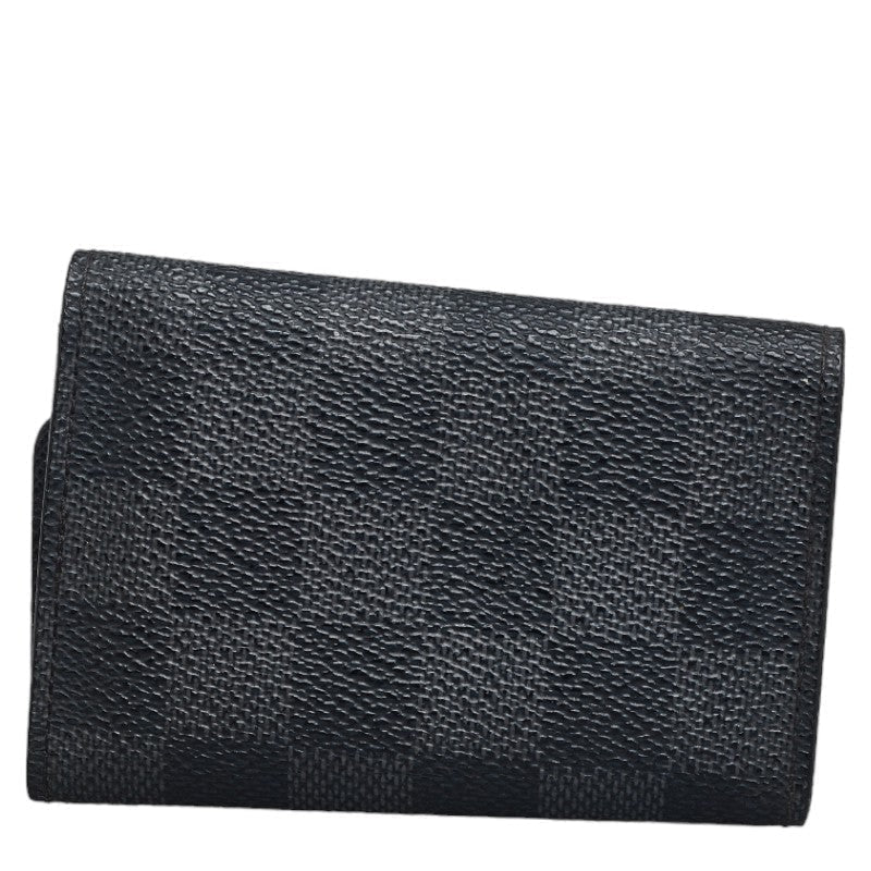 Louis Vuitton Louis Vuitton Damière Graphite N62662 Keycase Leather Black