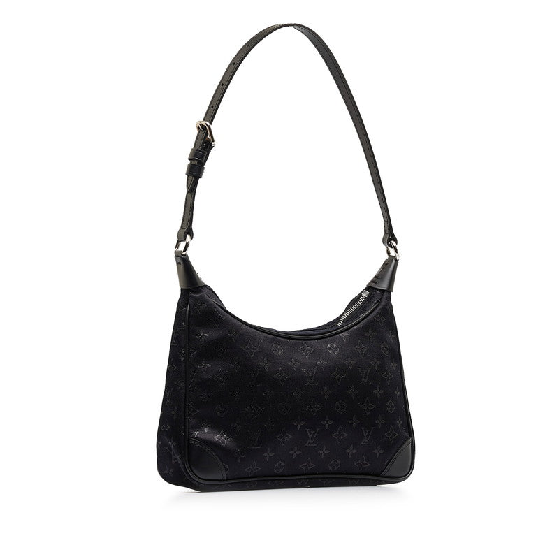 Louis Vuitton Monogram Saten Little Brown Handbag Mini Handbag M92142 Noir Black Saten Leather Louis Vuitton