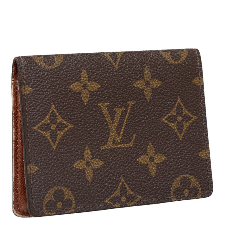 Louis Vuitton Monogram Port 2 Cult Vertical Passcase M60533 Brown PVC Leather Louis Vuitton