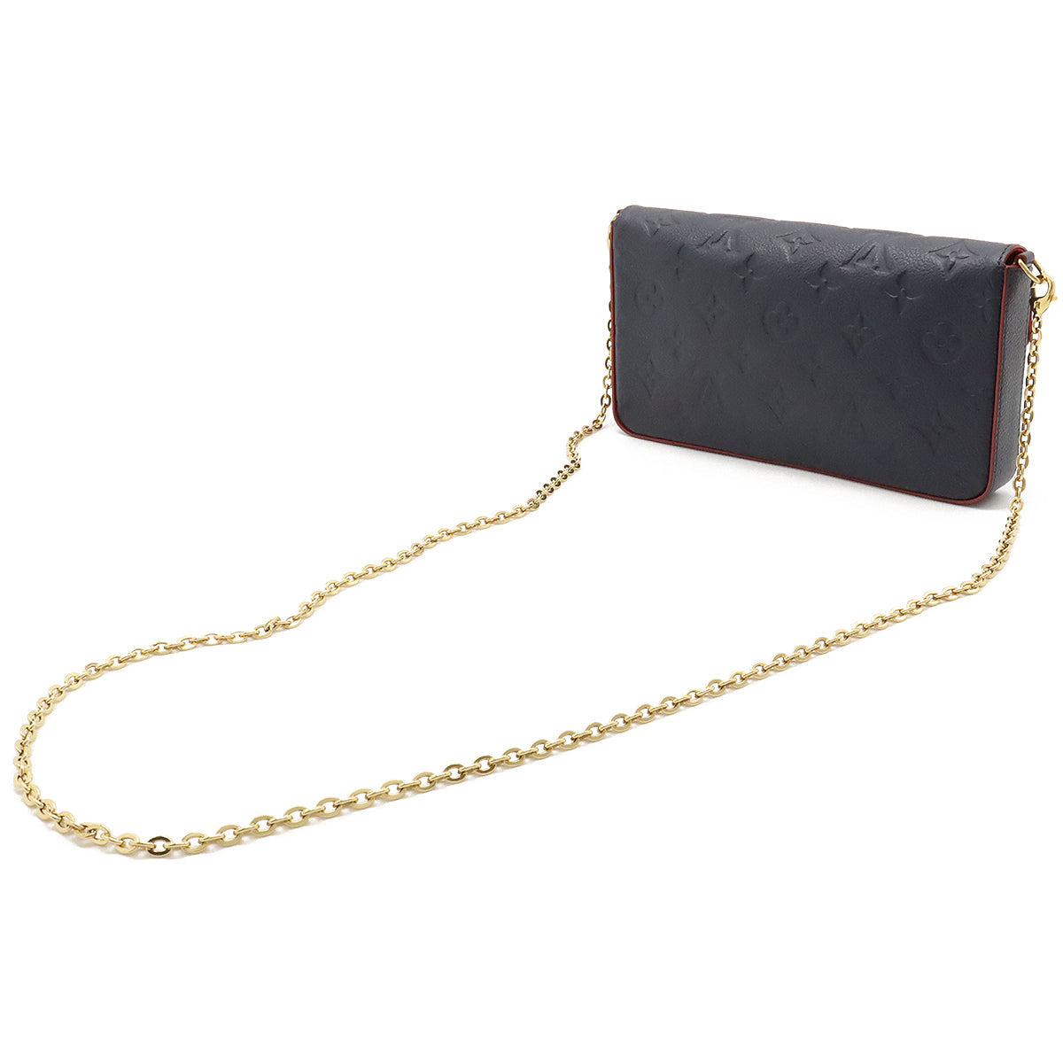 LOUIS VUITTON Louis Vuitton Monogram Emplant Poschet Felice Ferretche 2WAY Sheldor Marine Rouge M64099