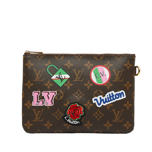 Louis Vuitton Monogram City Patch — Collection Pocket M63447 Brown Multicolor PVC Men LOUIS VUITTON