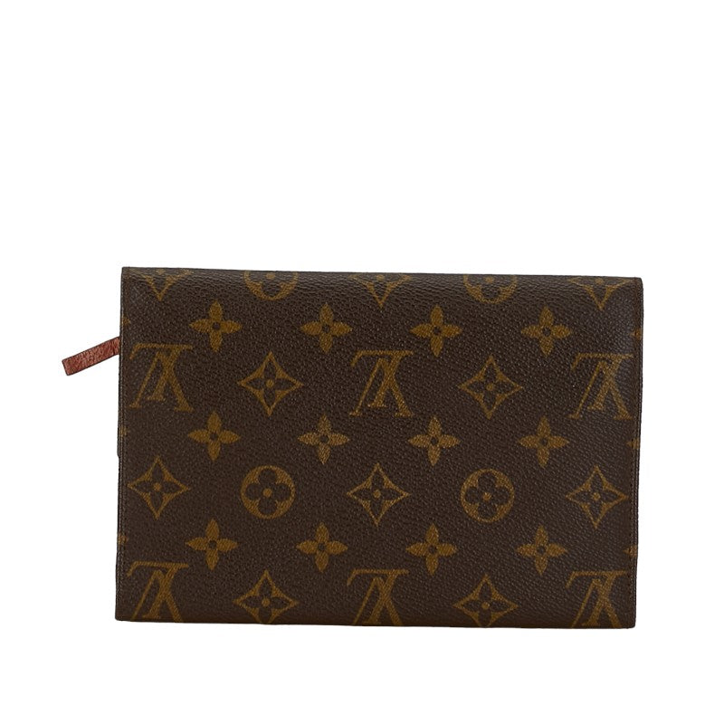 Louis Vuitton Monogram Pochette Passport Long Wallet Brown PVC Leather Louis Vuitton
