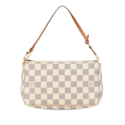 Louis Vuitton Damier Azur Poschet Accessory Porte N51986 White PVC Leather Louis Vuitton