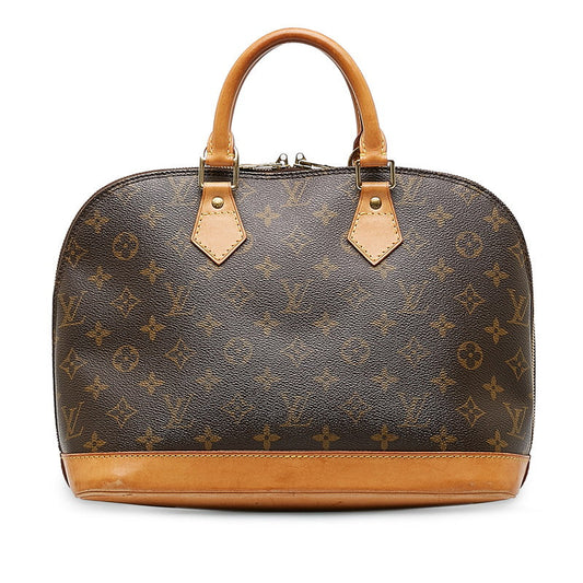 Louis Vuitton Monogram Alma Handbag M53151 Brown PVC Leather Lady Louis Vuitton