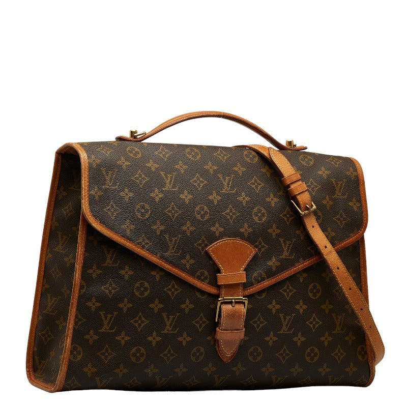 Louis Vuitton Monogram Beverly Handbag 2WAY M51121 Brown PVC Leather Louis Vuitton