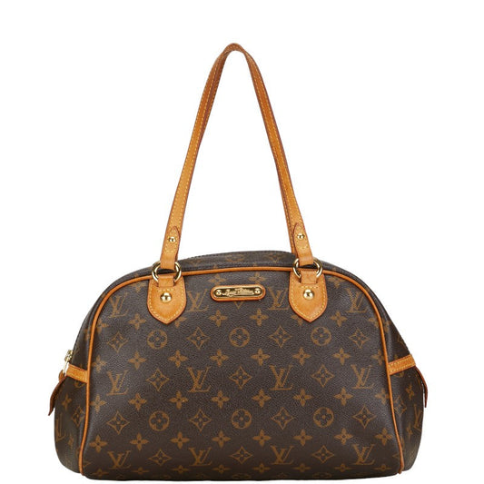 Louis Vuitton Monogram Montgomery PM Handbag M95565 Brown PVC Leather Louis Vuitton