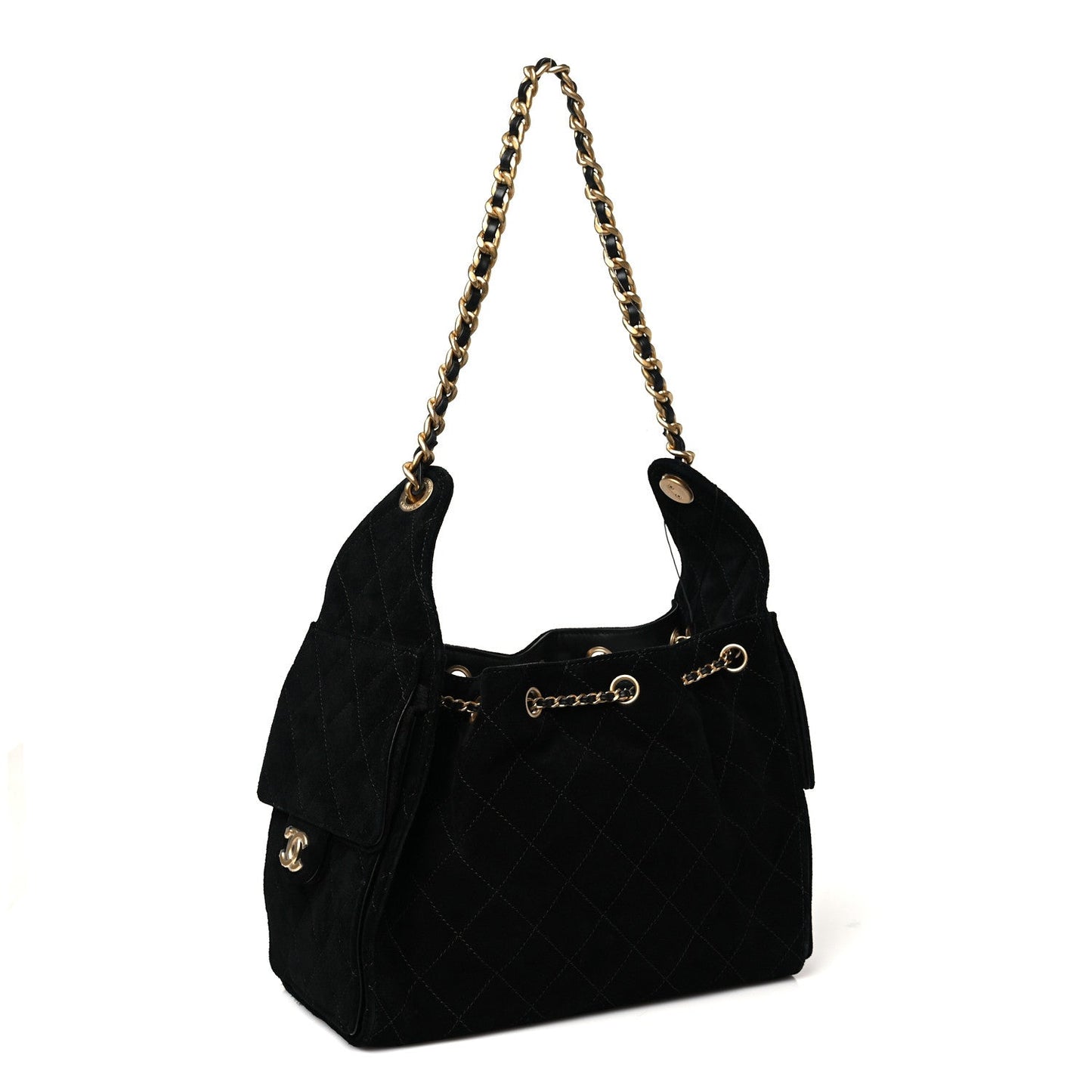 Chanel Suede Quilted Small Chanel 25 Handbag - Rovelle Bags