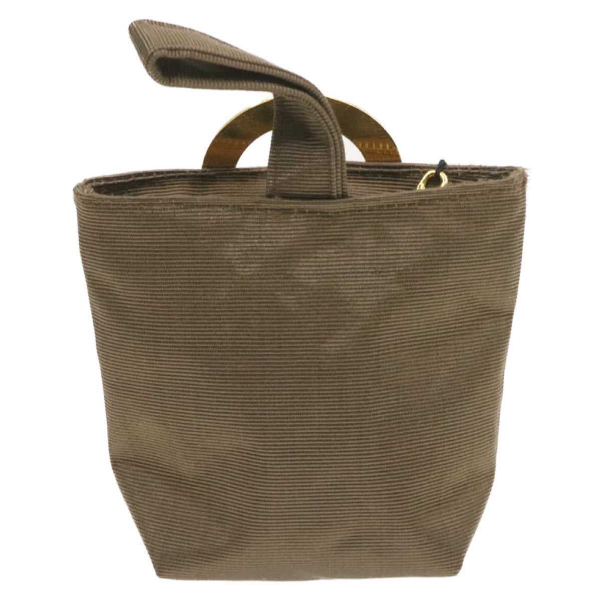 Luxury CELINE Ring motif Pouch Nylon Brown am218b