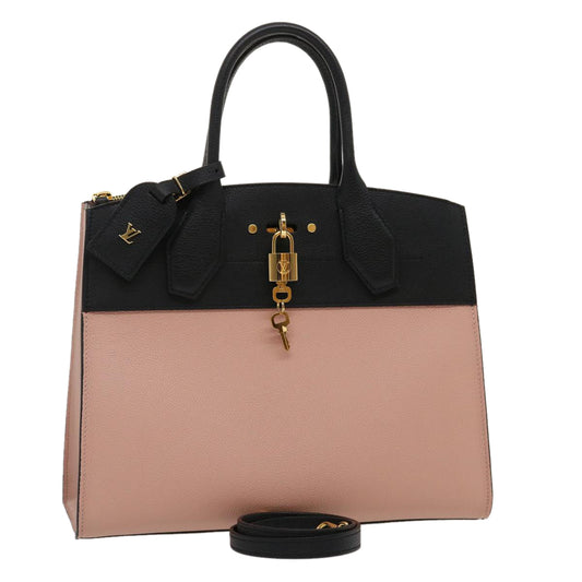 LOUIS VUITTON City Steamer MM Hand Bag Leather 2way Pink M53019 LV am479b