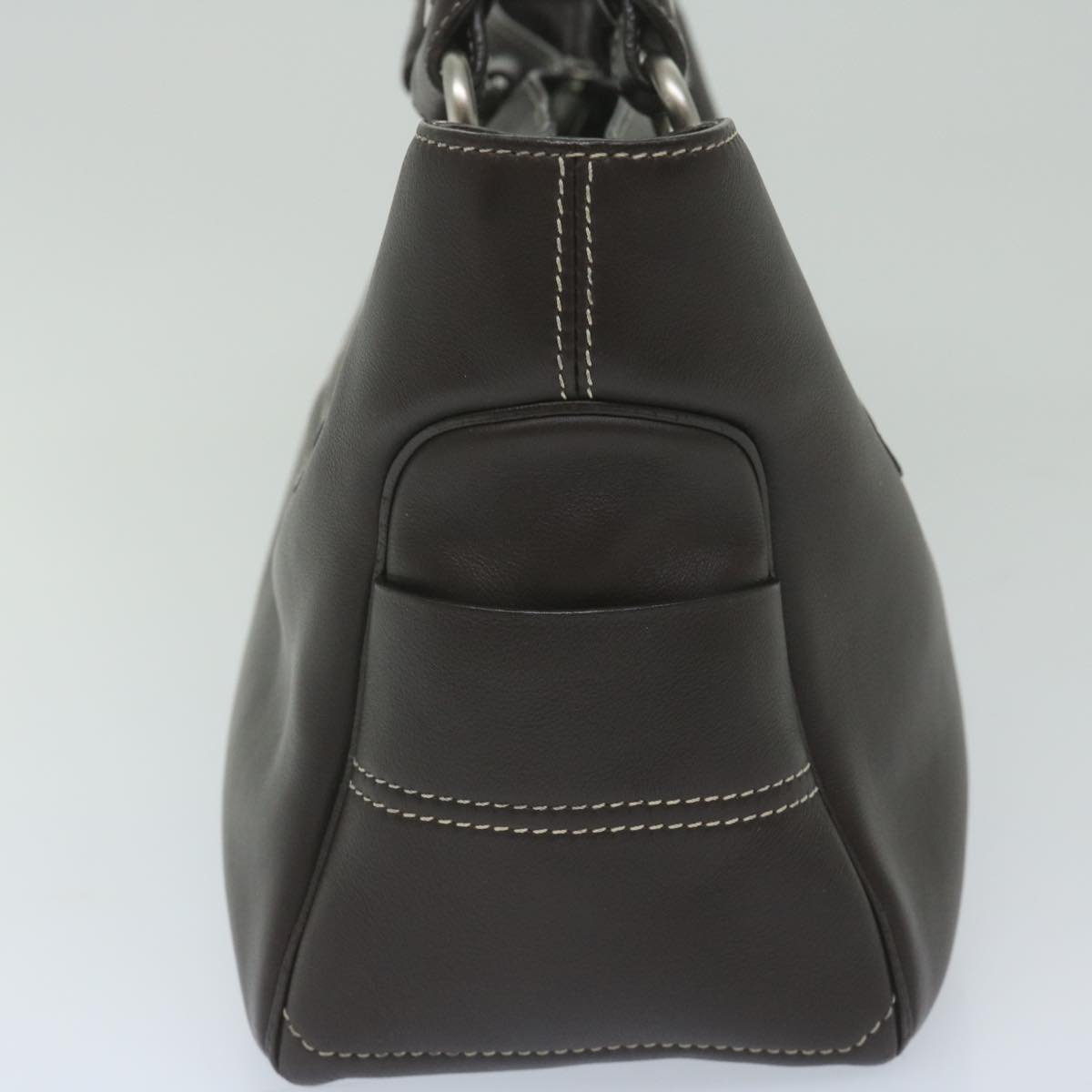 Luxury CELINE Hand Bag Leather Brown 10411