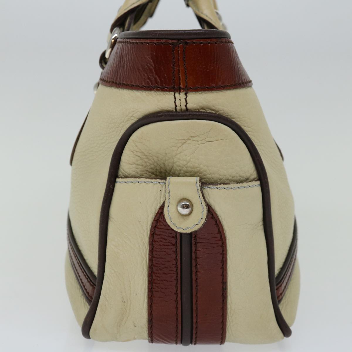 Luxury CELINE Hand Bag Leather Beige 12047