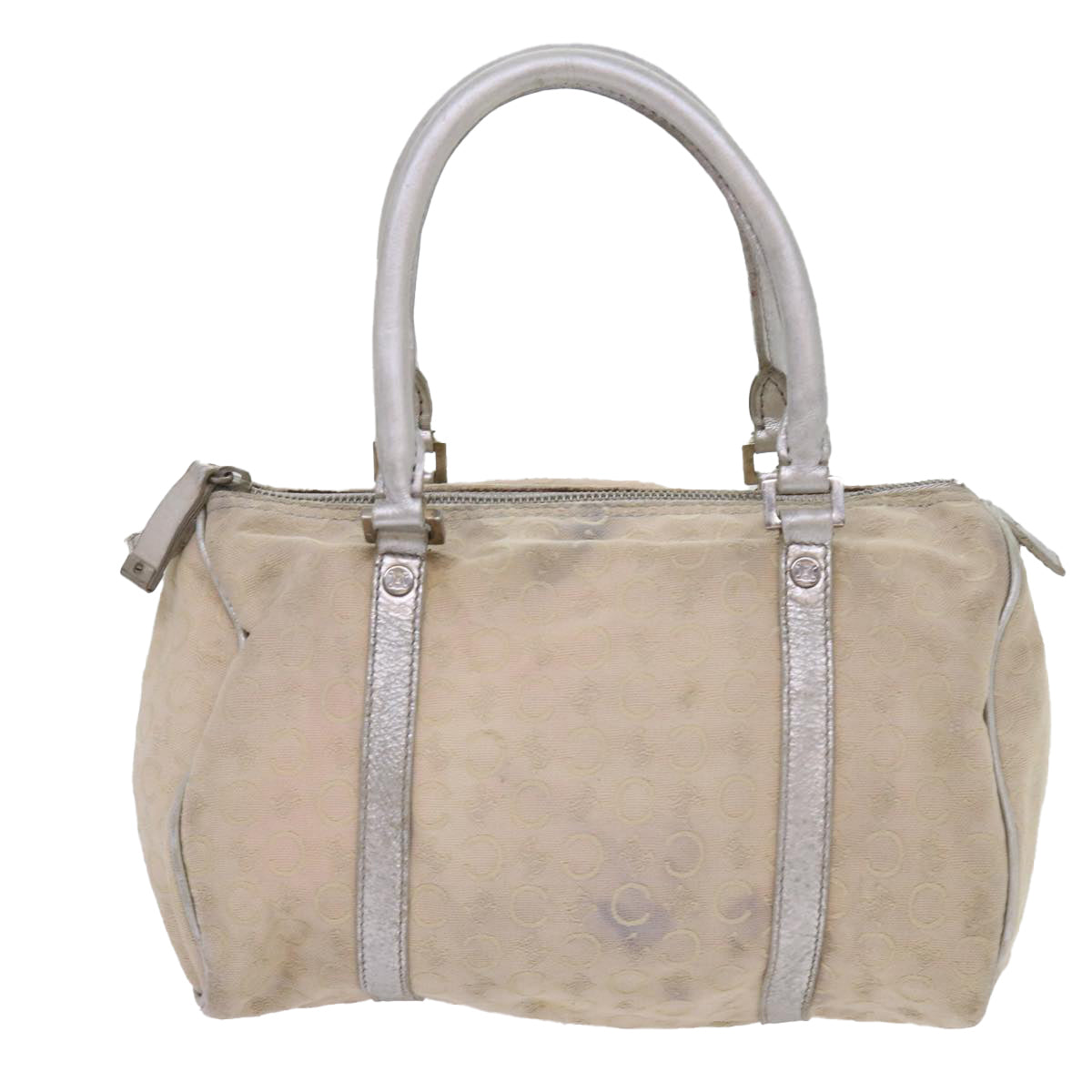 Luxury CELINE Macadam Canvas Hand Bag Clutch Bag PVC 4Set Brown Beige 12454