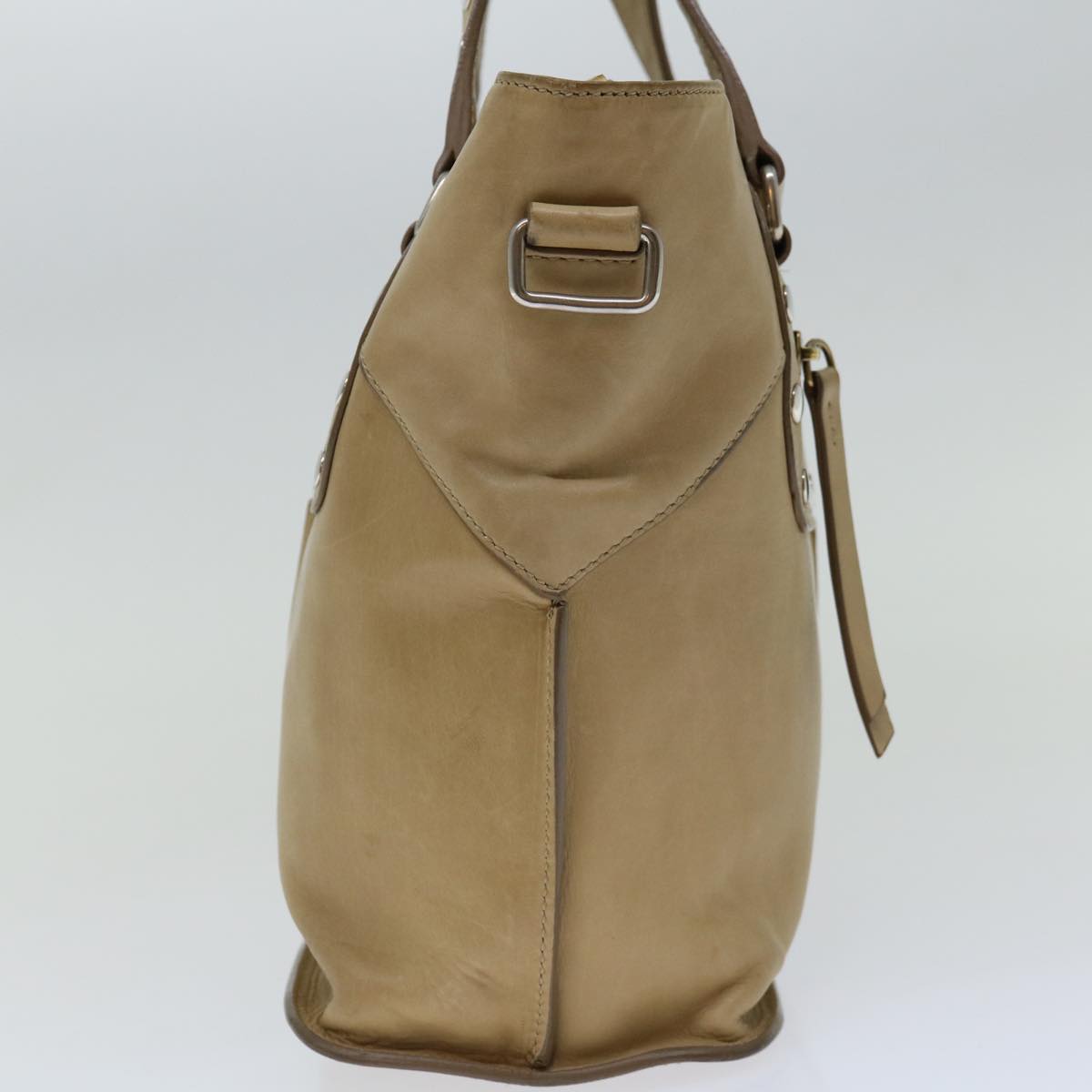Luxury CELINE Hand Bag Leather Beige 13273