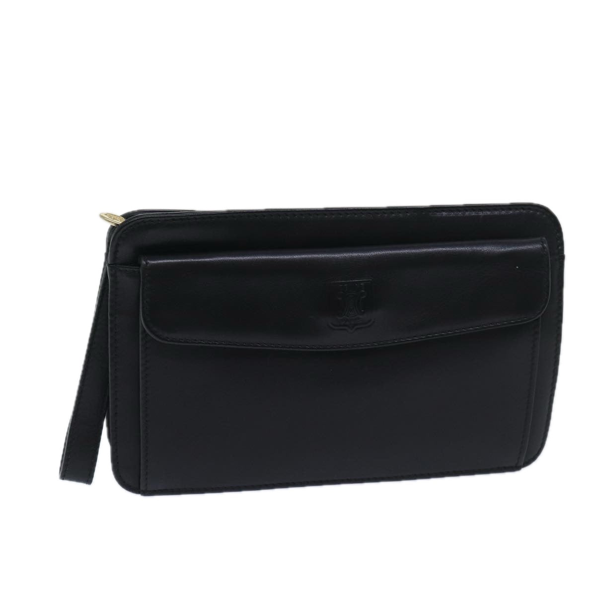 Luxury CELINE Clutch Bag Leather Black 13276