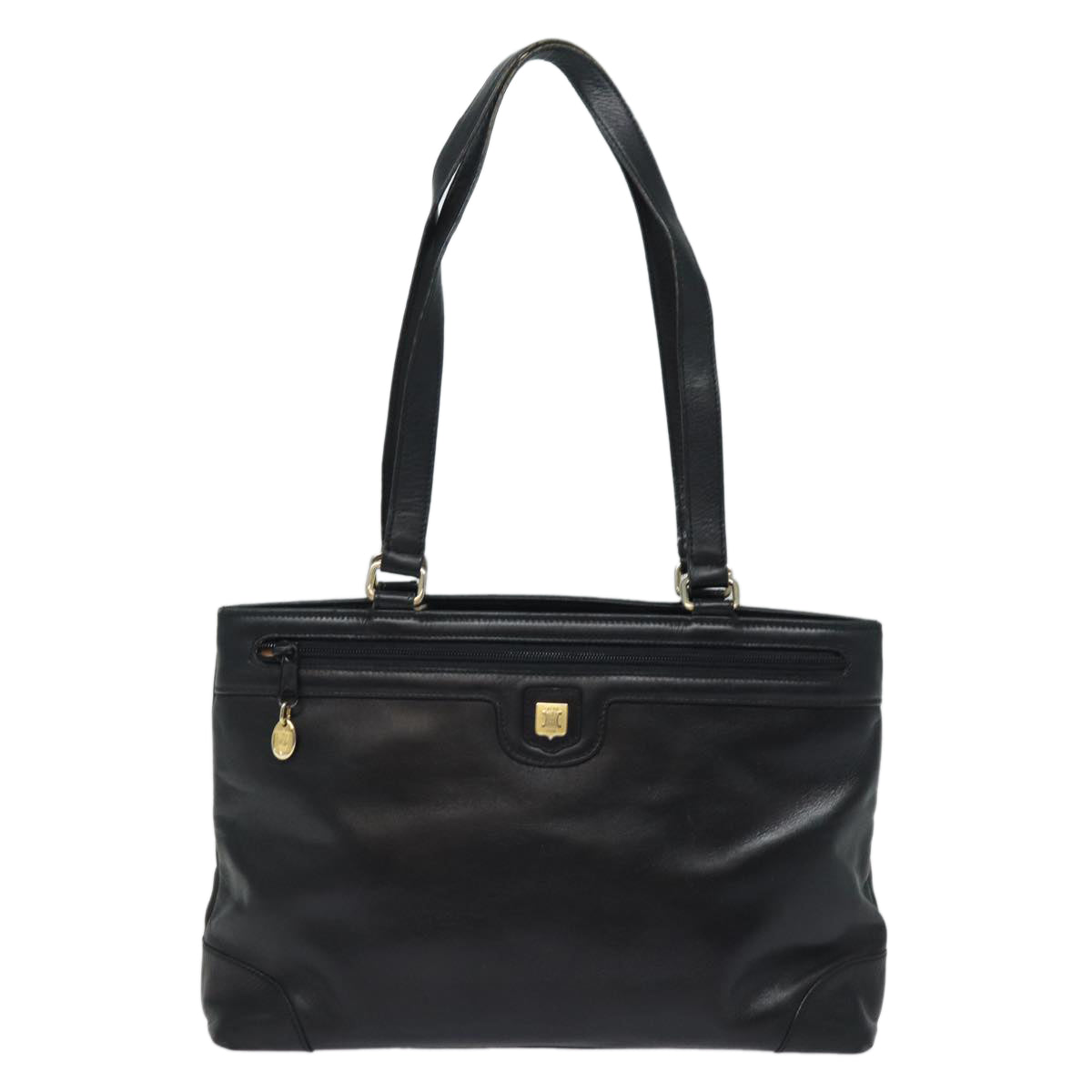 Luxury CELINE Tote Bag Leather Black 15635